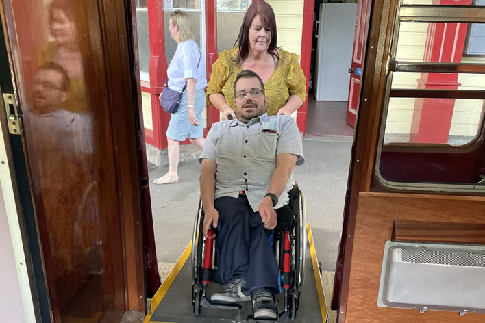 Entering the Accessible carriage