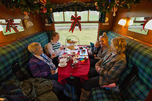 Strathspey Railway Santa's Elf Express Afternoon Steam Tea Photograph